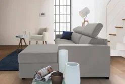 Divano letto in legno massello grigio 260x95cm - Alibella