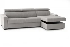 Divano letto in legno massello grigio 260x95cm - Alibella
