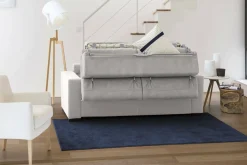 Divano letto in legno massello grigio 260x95cm - Alibella