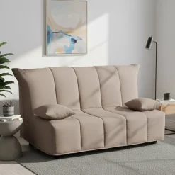 Divano letto in legno massello tortora 165x90cm - Antal