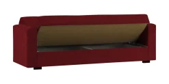 Divano letto in legno rosso 212x80cm - Ambrogino