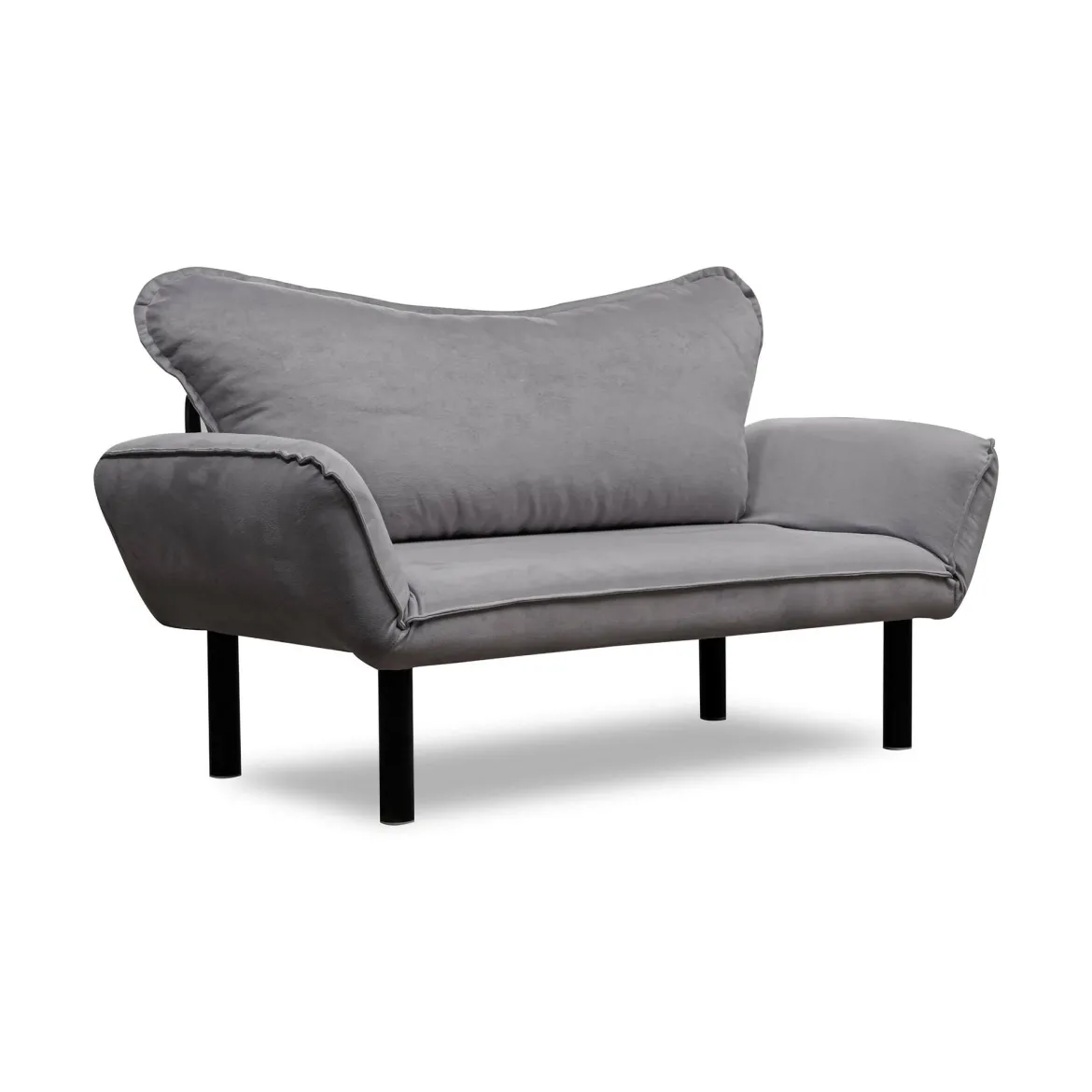 Divano letto in metallo grigio 140x65cm - Hone