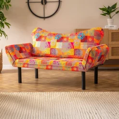 Divano letto in metallo multicolore 150x65cm - Hone