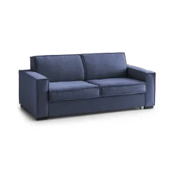 Divano letto in tessuto blu 180x95cm - Alisa