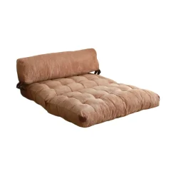 Divano letto in tessuto marrone 120x75cm - Surigae