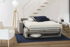 Divano letto in tessuto tortora 180x95cm - Aieie