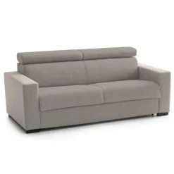 Divano letto in tessuto tortora 180x95cm - Aieie