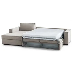 Divano letto in tessuto tortora 280x95cm - Allaida