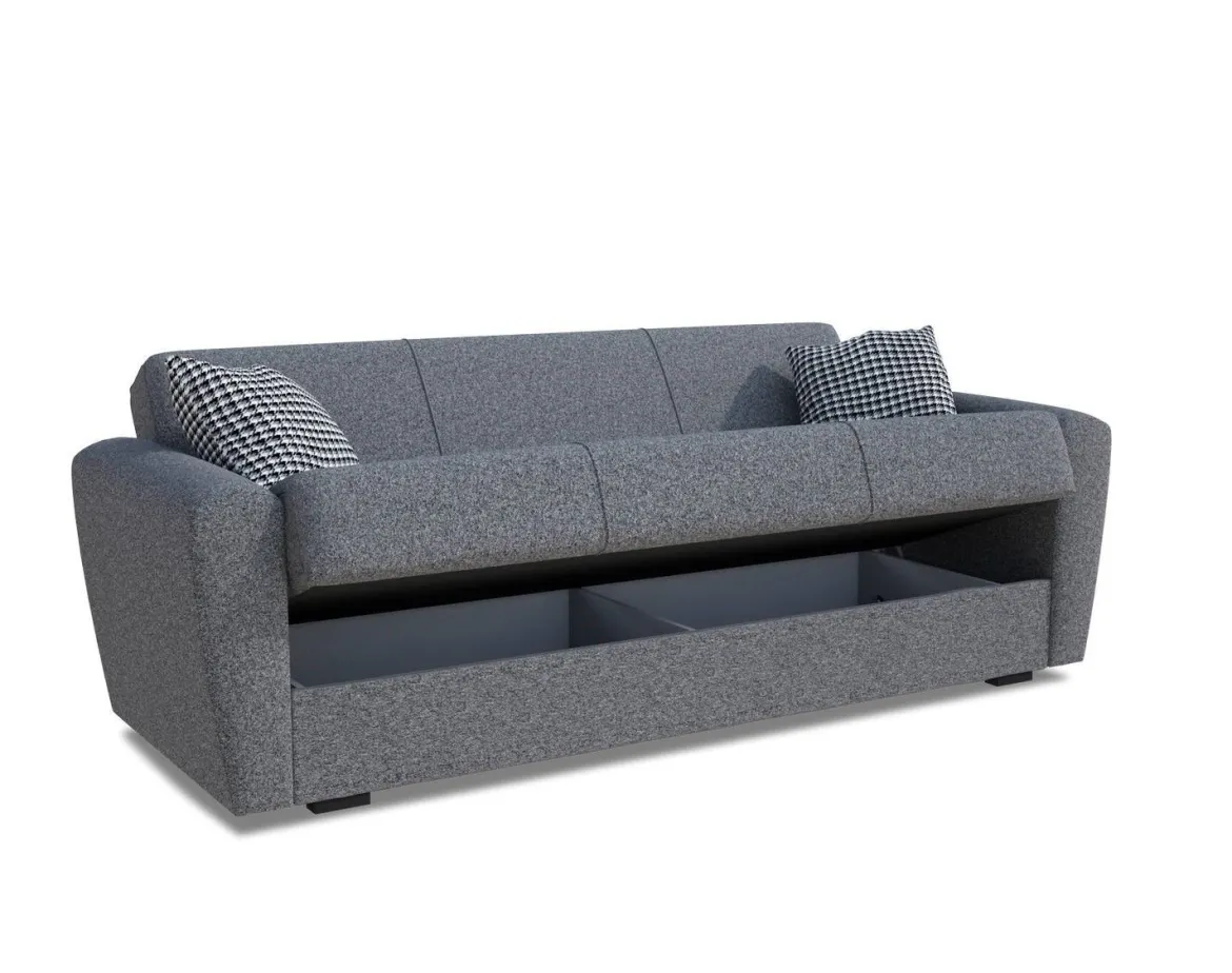 Divano letto matrimoniale grigio 223x80cm - Nox