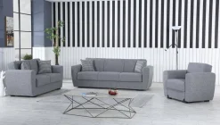 Divano letto matrimoniale grigio 223x80cm - Nox