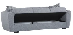 Divano letto matrimoniale grigio 223x80cm - Nox