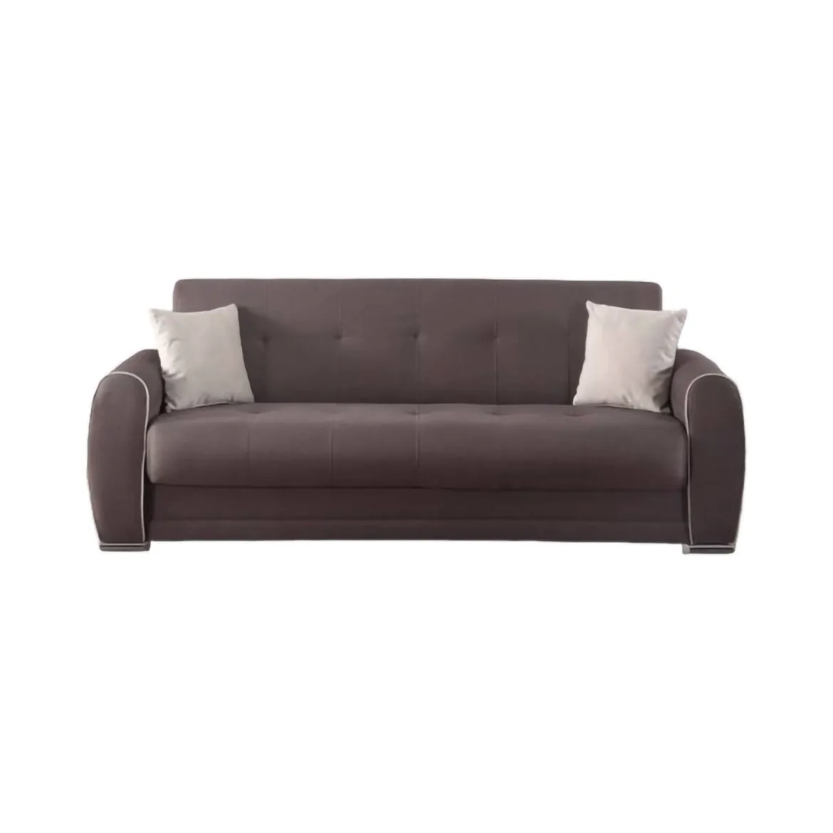 Divano letto moderno grigio chiaro 224x85cm - Alfo