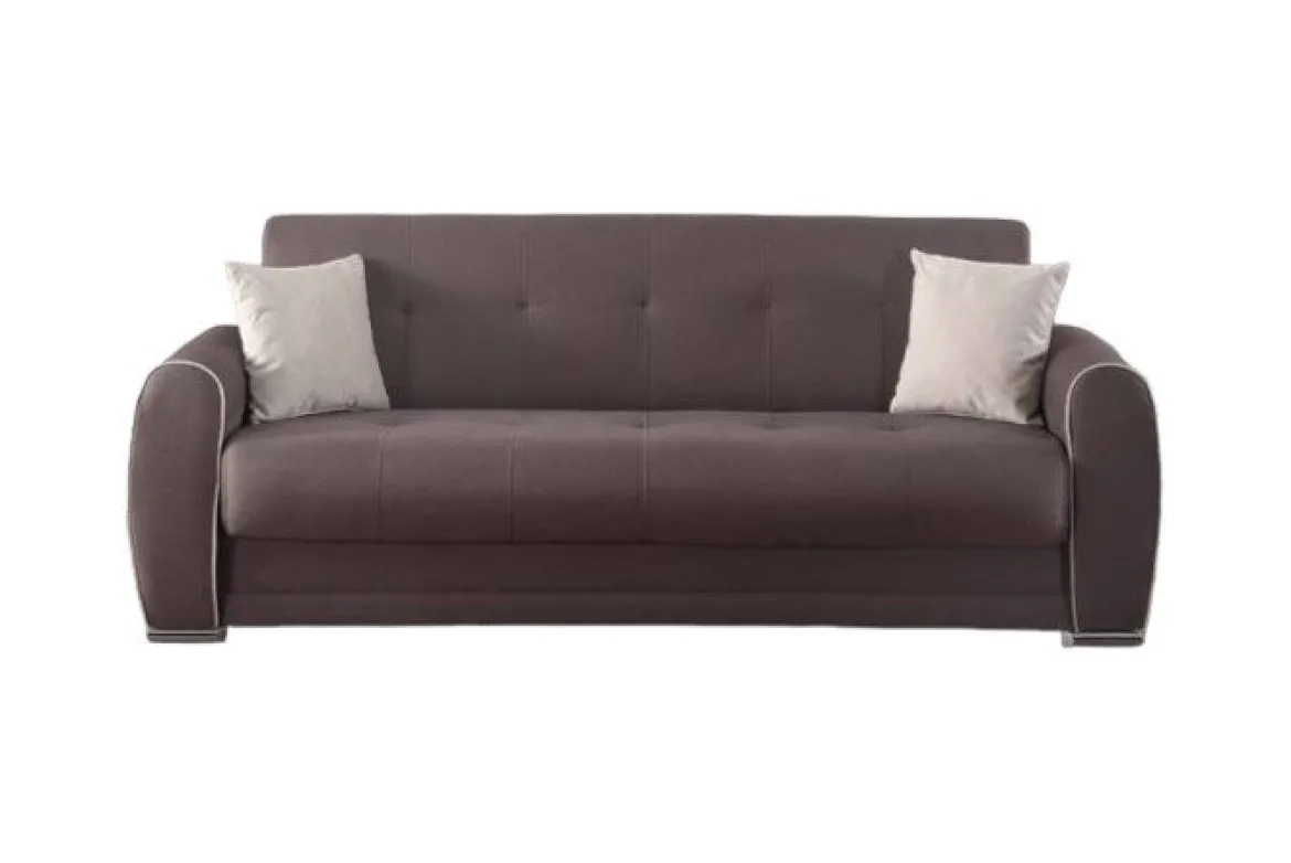 Divano letto moderno grigio chiaro 224x85cm - Alfo