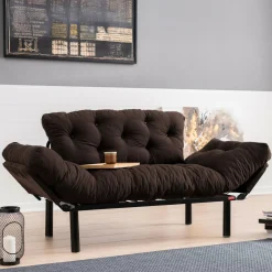 Divano letto moderno marrone 155x70cm - Guchol