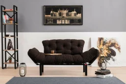 Divano letto moderno marrone 155x70cm - Guchol