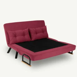 Divano letto moderno rosso 133x78cm - Calvin