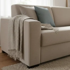 Divano letto moderno tortora 160x95cm - Alcatraz