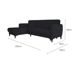 Divano letto per ospiti blu 230x153cm - Aber