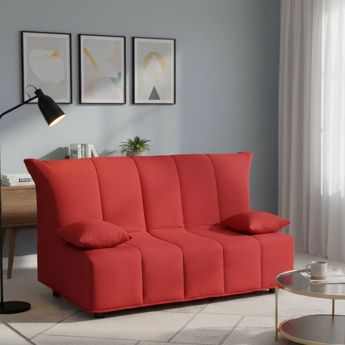 Divano letto per ospiti rosso 165x90cm - Antal