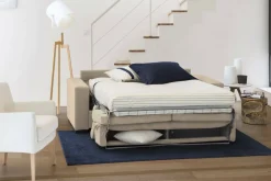 Divano letto 2 piazze beige 200x100cm - Adalberto