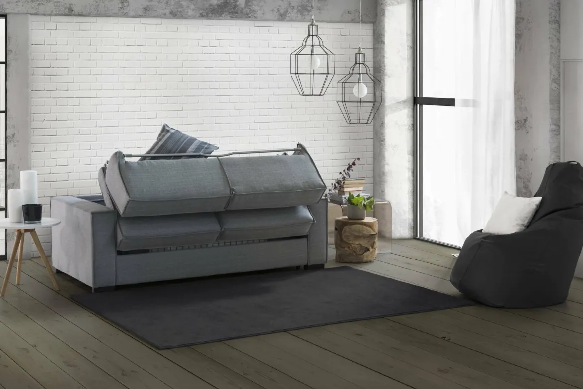 Divano letto 2 piazze grigio 160x95cm - Alk