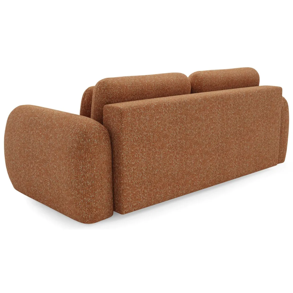 Divano Letto 3 Posti Arancione Sfoderabile Contenitore 200x95 cm, Lavabile Made in Italy - Cecina