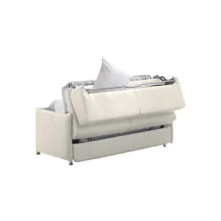 Divano Letto 2 Posti Beige Sfoderabile Contenitore 180x95 cm, di Apertura a Ribalta Made in Italy - Trovo