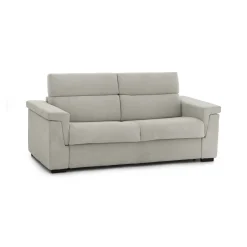 Divano Letto 2 Posti Beige Sfoderabile Contenitore 185x95 cm, di Apertura a Ribalta Made in Italy - Tenna