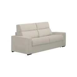 Divano Letto 3 Posti Beige Sfoderabile Contenitore 220x95 cm, Lavabile Made in Italy - Quindici