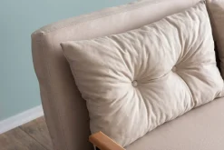 Divano letto 2 posti beige 133x78cm - Calvin