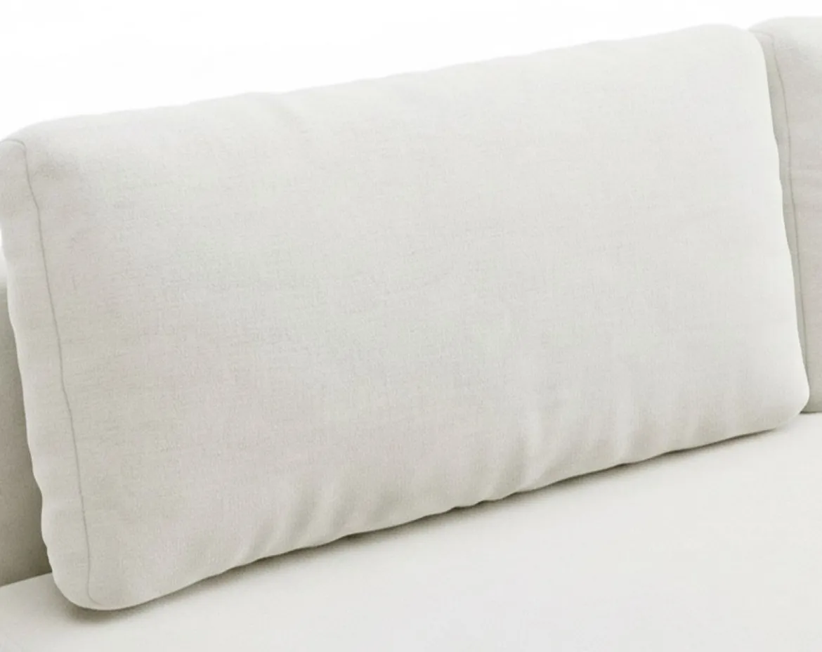 Divano Letto 2 Posti Bianco Crema Contenitore Cuscini Sfoderabili 210x106 cm, Reclinabile - Brugnato