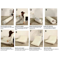 Divano Letto 2 Posti Bianco Reclinabile Apertura a Ribalta 31x31 cm, Posti a Sedere 2 - Albayz