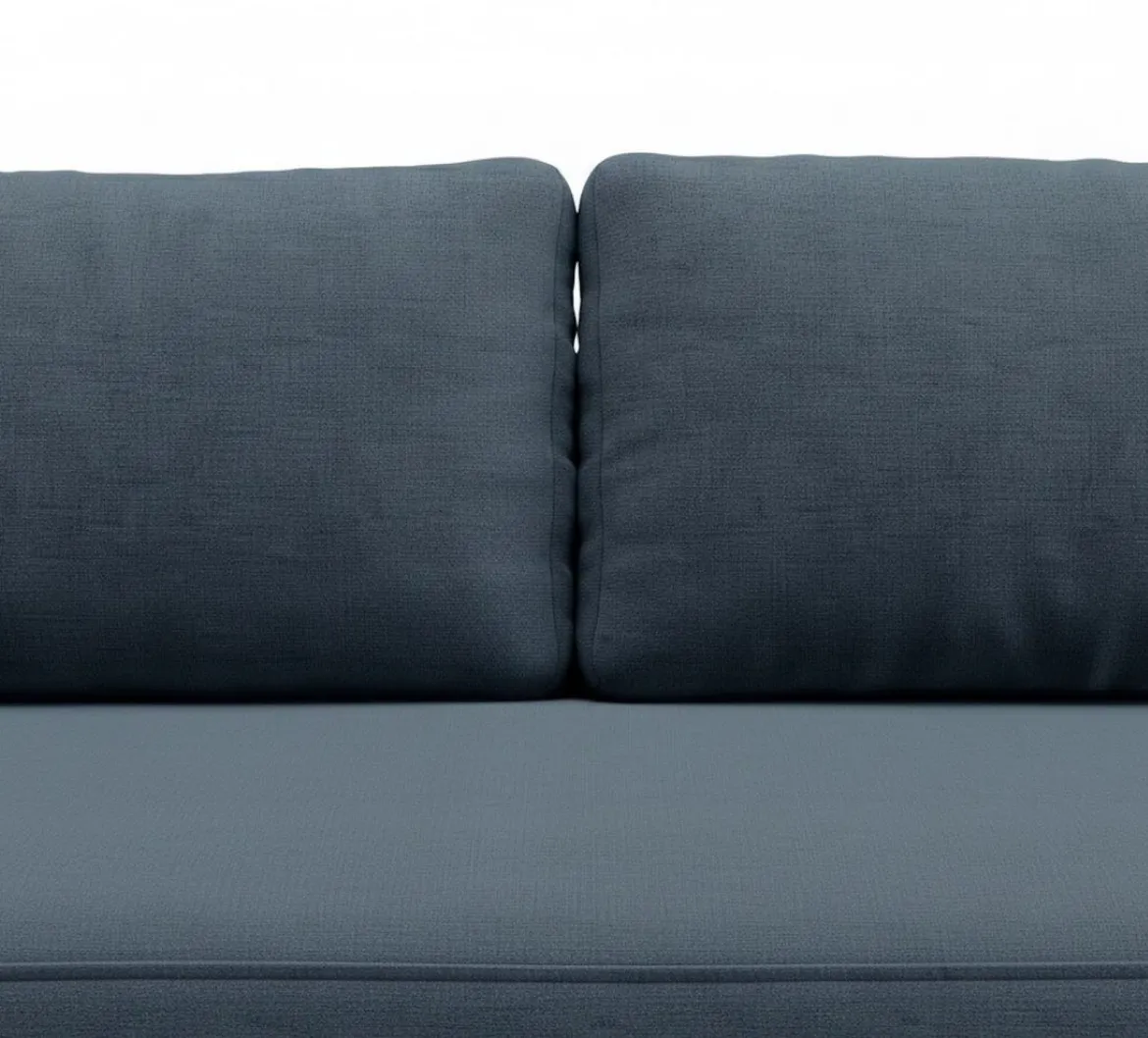 Divano Letto 2 Posti blu Contenitore Cuscini Sfoderabili 210x106 cm, Reclinabile - Brugnato