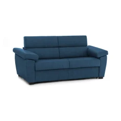 Divano Letto 2 Posti blu Sfoderabile Contenitore 205x95 cm, di Apertura a Ribalta Made in Italy - Contrada