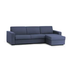 Divano letto 4 posti blu 280x95cm - Aika