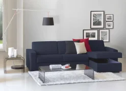 Divano letto 4 posti blu 280x95cm - Aika