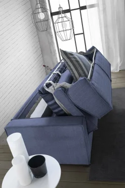 Divano letto 2 posti blu 200x95cm - Amapola