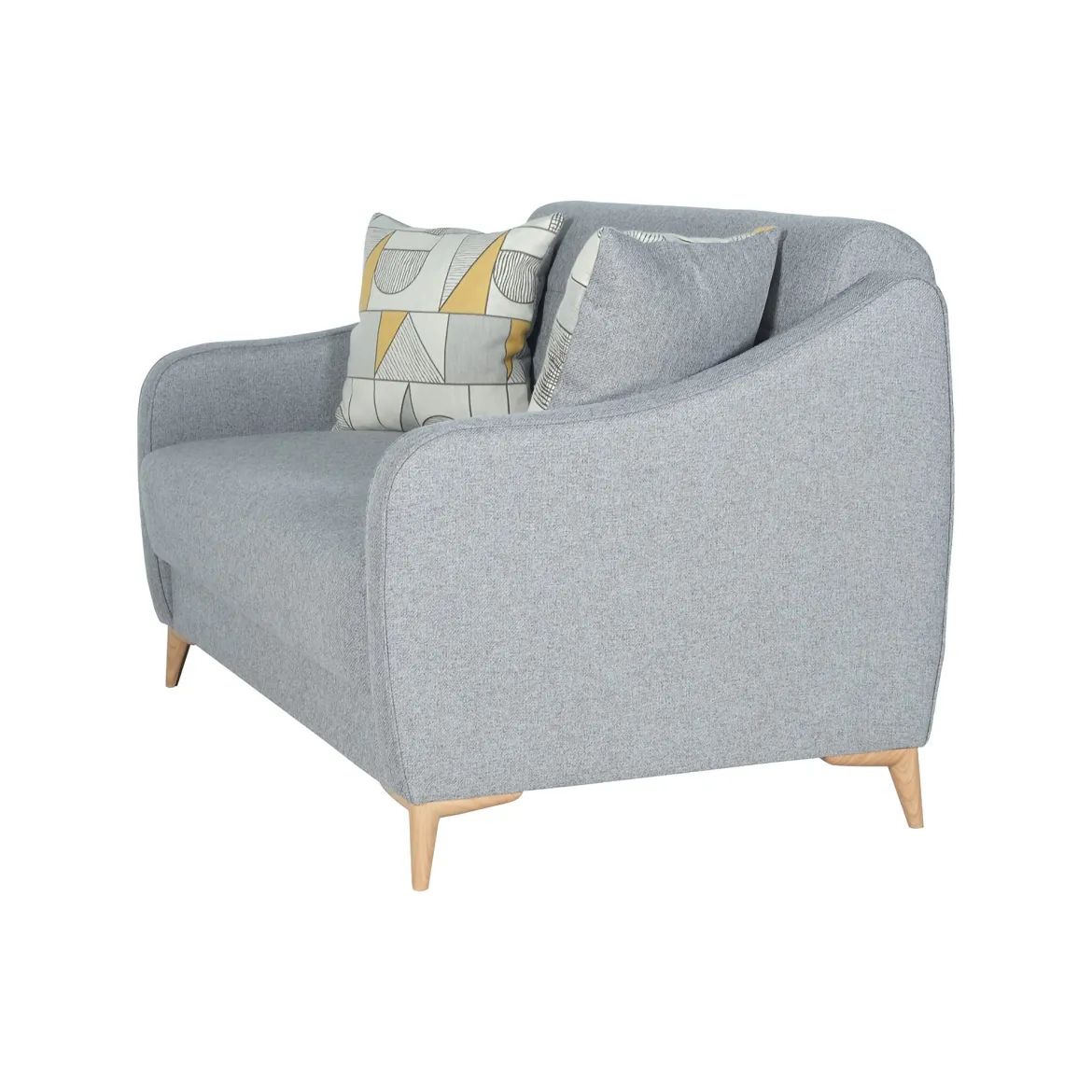 Divano Letto 2 Posti Grigio Chiaro Contenitore 142x90 cm, Lavabile - Propata