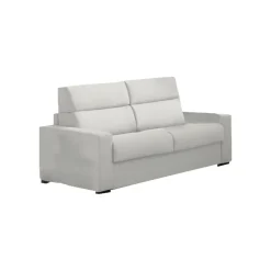 Divano Letto 3 Posti Grigio Chiaro Sfoderabile Contenitore 220x95 cm, Lavabile Made in Italy - Quindici