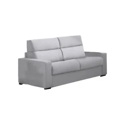 Divano Letto 2 Posti Grigio Sfoderabile Contenitore 180x95 cm, di Apertura a Ribalta Made in Italy - Casabona