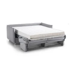 Divano Letto 2 Posti Grigio Sfoderabile Contenitore 180x95 cm, di Apertura a Ribalta Made in Italy - Trissino