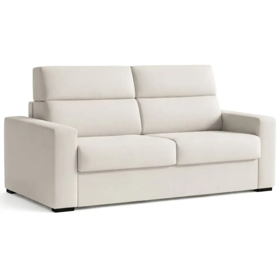 Divano Letto 2 Posti Grigio Sfoderabile Contenitore 200x95 cm, di Apertura a Ribalta Made in Italy - Ecate