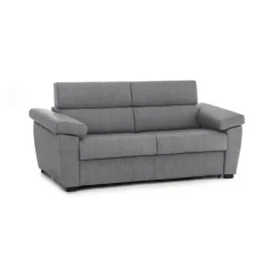Divano Letto 2 Posti Grigio Sfoderabile Contenitore 205x95 cm, di Apertura a Ribalta Made in Italy - Contrada