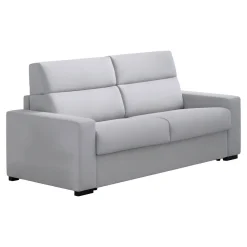 Divano Letto 3 Posti Grigio Sfoderabile Contenitore 220x95 cm, Lavabile Made in Italy - Marcon