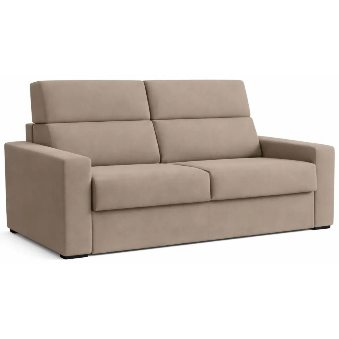 Divano Letto 2 Posti Grigio Tortora Sfoderabile Contenitore 180x95 cm, di Apertura a Ribalta Made in Italy - Trovo