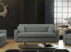 Divano letto 3 posti grigio 212x80cm - Ambrogino