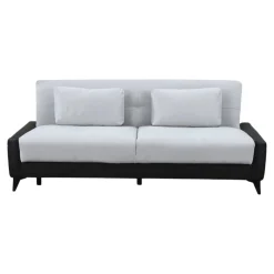 Divano letto 3 posti nero e bianco 207x92cm - Belluno