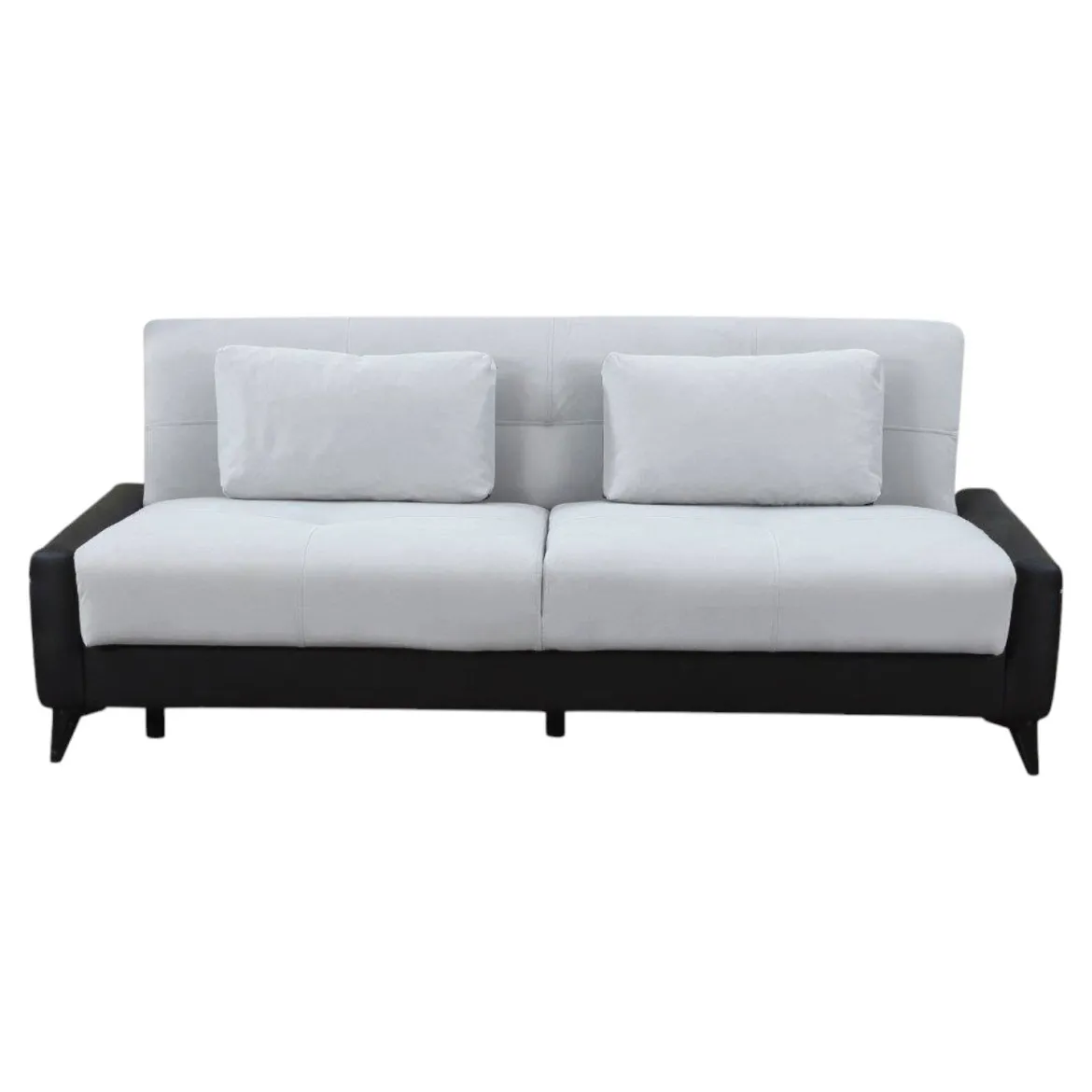 Divano letto 3 posti nero e bianco 207x92cm - Belluno