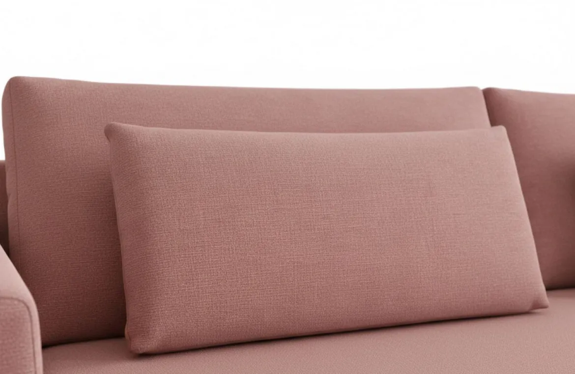 Divano Letto 2 Posti Rosa Contenitore di Apertura a Libro 240x105 cm, Reclinabile - Erbezzo