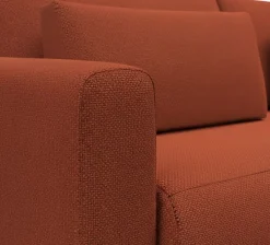 Divano Letto 2 Posti Rosso Contenitore di Apertura a Libro 240x105 cm, Reclinabile - Erbezzo